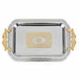 Maximan Luxury Silver & Gold Stainless Steel Serving Tray with Handles | 35.5 × 25 cm - Al Kabayel Discount CentreMaximan Luxury Silver & Gold Stainless Steel Serving Tray with Handles | 35.5 × 25 cmServing TraysMAXIMANAl Kabayel Discount Centre