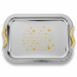 Maximan Luxury Silver & Gold Stainless Steel Serving Tray with Swan Handles | 40×29cm - Al Kabayel Discount CentreMaximan Luxury Silver & Gold Stainless Steel Serving Tray with Swan Handles | 40×29cmServing TraysMAXIMANAl Kabayel Discount Centre