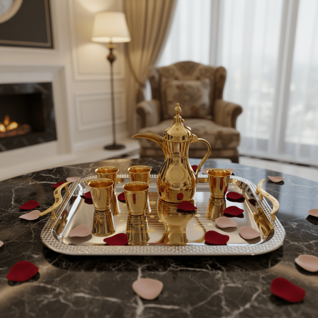 Maximan Luxury Silver & Gold Stainless Steel Serving Tray with Swan Handles | 40×29cm - Al Kabayel Discount CentreMaximan Luxury Silver & Gold Stainless Steel Serving Tray with Swan Handles | 40×29cmServing TraysMAXIMANAl Kabayel Discount Centre