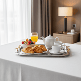 Maximan Luxury Silver & Gold Stainless Steel Serving Tray with Swan Handles | 40×29cm - Al Kabayel Discount CentreMaximan Luxury Silver & Gold Stainless Steel Serving Tray with Swan Handles | 40×29cmServing TraysMAXIMANAl Kabayel Discount Centre