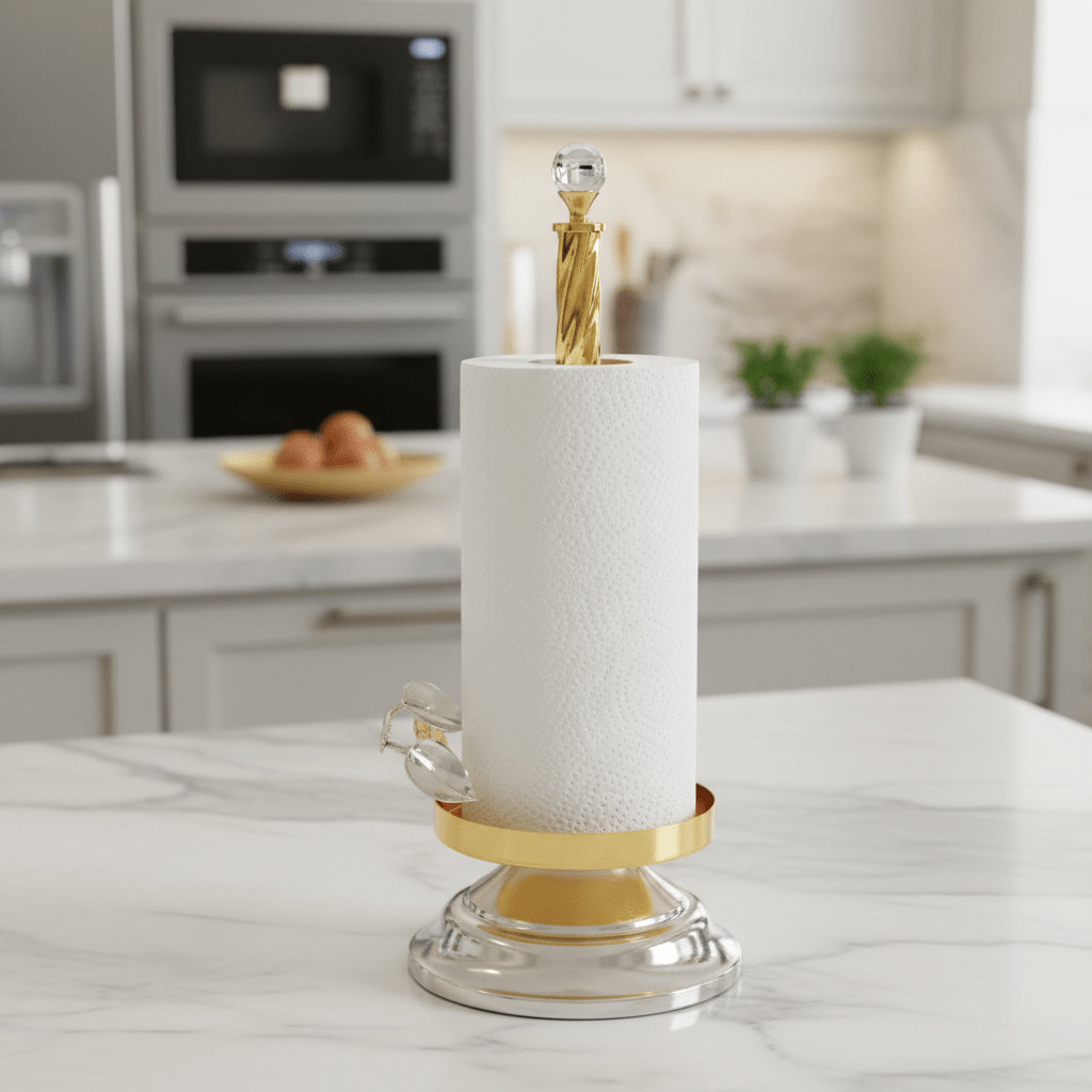 Maximan Premium Gold and Silver Metal Paper Holder with Stylish Dual - Tone Finish – 35 cm - Al Kabayel Discount CentreMaximan Premium Gold and Silver Metal Paper Holder with Stylish Dual - Tone Finish – 35 cmOrganizers & AccessoriesMAXIMANAl Kabayel Discount Centre