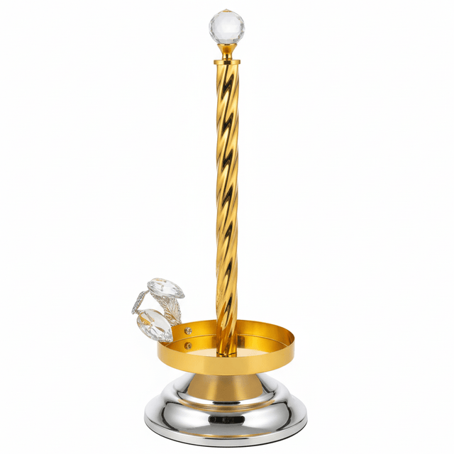 Maximan Premium Gold and Silver Metal Paper Holder with Stylish Dual - Tone Finish – 35 cm - Al Kabayel Discount CentreMaximan Premium Gold and Silver Metal Paper Holder with Stylish Dual - Tone Finish – 35 cmOrganizers & AccessoriesMAXIMANAl Kabayel Discount Centre