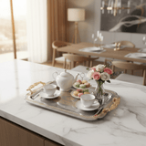 Maximan Silver & Gold Stainless Steel Serving Tray with Handles | 43.5 × 30 cm | - Al Kabayel Discount CentreMaximan Silver & Gold Stainless Steel Serving Tray with Handles | 43.5 × 30 cm |Serving TraysMAXIMANAl Kabayel Discount Centre