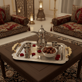Maximan Silver & Gold Stainless Steel Serving Tray with Handles | 43.5 × 30 cm | - Al Kabayel Discount CentreMaximan Silver & Gold Stainless Steel Serving Tray with Handles | 43.5 × 30 cm |Serving TraysMAXIMANAl Kabayel Discount Centre