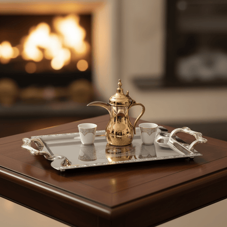 Maximan Silver Stainless Steel Serving Tray with Handles | 33.5 × 23.5 cm | Ornate Engraved Design - Al Kabayel Discount CentreMaximan Silver Stainless Steel Serving Tray with Handles | 33.5 × 23.5 cm | Ornate Engraved DesignServing TraysMAXIMANAl Kabayel Discount Centre