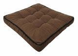 MaximHome Luxury Velour Square Cushion with Black Contrast Border – Dark Brown Plush Decorative Pillow, 40×40×7 cm - Al Kabayel Discount CentreMaximHome Luxury Velour Square Cushion with Black Contrast Border – Dark Brown Plush Decorative Pillow, 40×40×7 cmFloor Pillows & CushionsMAXIHOMEAl Kabayel Discount Centre