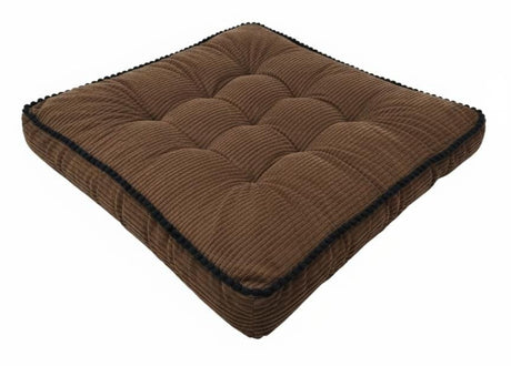 MaximHome Luxury Velour Square Cushion with Black Contrast Border – Dark Brown Plush Decorative Pillow, 40×40×7 cm - Al Kabayel Discount CentreMaximHome Luxury Velour Square Cushion with Black Contrast Border – Dark Brown Plush Decorative Pillow, 40×40×7 cmFloor Pillows & CushionsMAXIHOMEAl Kabayel Discount Centre