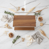 May Flower 2 - Tier Rectangle Wooden Cake Stand | Silver Stainless Steel Frame | 26×15cm - Al Kabayel Discount CentreMay Flower 2 - Tier Rectangle Wooden Cake Stand | Silver Stainless Steel Frame | 26×15cmServing TraysMAY FLOWERAl Kabayel Discount Centre