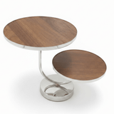 May Flower 2 - Tier Round Wooden Cake Stand | Silver Stainless Steel Base | 25×20cm - Al Kabayel Discount CentreMay Flower 2 - Tier Round Wooden Cake Stand | Silver Stainless Steel Base | 25×20cmServing TraysMAY FLOWERAl Kabayel Discount Centre