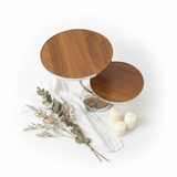 May Flower 2 - Tier Round Wooden Cake Stand | Silver Stainless Steel Base | 25×20cm - Al Kabayel Discount CentreMay Flower 2 - Tier Round Wooden Cake Stand | Silver Stainless Steel Base | 25×20cmServing TraysMAY FLOWERAl Kabayel Discount Centre