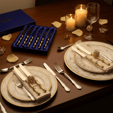 May Flower Gold Finish Stainless Steel Dinner Knife Set (6 pcs) – Elegant Dining Cutlery 23 cm - Al Kabayel Discount CentreMay Flower Gold Finish Stainless Steel Dinner Knife Set (6 pcs) – Elegant Dining Cutlery 23 cmSpatulas And SpoonsMAY FLOWERAl Kabayel Discount Centre
