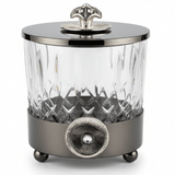 May Flower Luxury Black Metal & Glass Candy Pot with Elegant Lid – Decorative Sweet & Dates Jar 12×12 cm - Al Kabayel Discount CentreMay Flower Luxury Black Metal & Glass Candy Pot with Elegant Lid – Decorative Sweet & Dates Jar 12×12 cmJars & Food SaversMAY FLOWERAl Kabayel Discount Centre