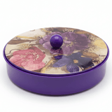 May Flower Premium Round Purple Candy Box with Ornate Lid for Luxury Table Presentation – 20cm - Al Kabayel Discount CentreMay Flower Premium Round Purple Candy Box with Ornate Lid for Luxury Table Presentation – 20cmJars & Food SaversMAY FLOWERAl Kabayel Discount Centre