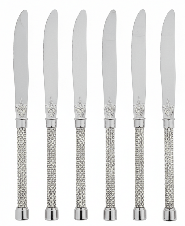 May Flower Premium Stainless Steel Dinner Knife Set (6 pcs) with Textured Handle – Durable Kitchen Set 24 cm - Al Kabayel Discount CentreMay Flower Premium Stainless Steel Dinner Knife Set (6 pcs) with Textured Handle – Durable Kitchen Set 24 cmSpatulas And SpoonsMAY FLOWERAl Kabayel Discount Centre