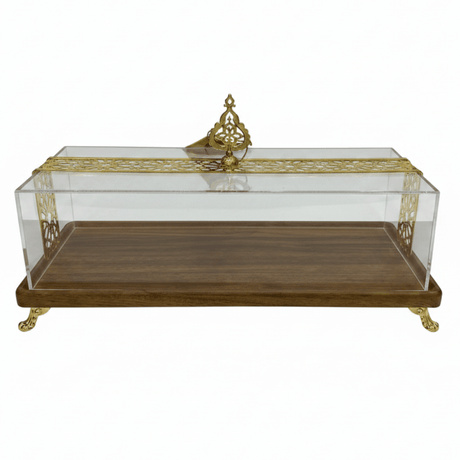 May Flower Rectangular Wooden Serving Tray with Clear Acrylic Cover Lid – Elegant Serving Display – 40 × 20 × 15 cm - Al Kabayel Discount CentreMay Flower Rectangular Wooden Serving Tray with Clear Acrylic Cover Lid – Elegant Serving Display – 40 × 20 × 15 cmServing TraysMAY FLOWERAl Kabayel Discount Centre