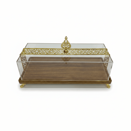 May Flower Rectangular Wooden Serving Tray with Clear Acrylic Cover Lid – Elegant Serving Display – 40 × 20 × 15 cm - Al Kabayel Discount CentreMay Flower Rectangular Wooden Serving Tray with Clear Acrylic Cover Lid – Elegant Serving Display – 40 × 20 × 15 cmServing TraysMAY FLOWERAl Kabayel Discount Centre