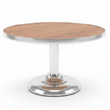 May Flower Round Cake Stand — Acacia Wood & Silver Stainless Steel | 25×15 cm - Al Kabayel Discount CentreMay Flower Round Cake Stand — Acacia Wood & Silver Stainless Steel | 25×15 cmServing TraysMAY FLOWERAl Kabayel Discount Centre