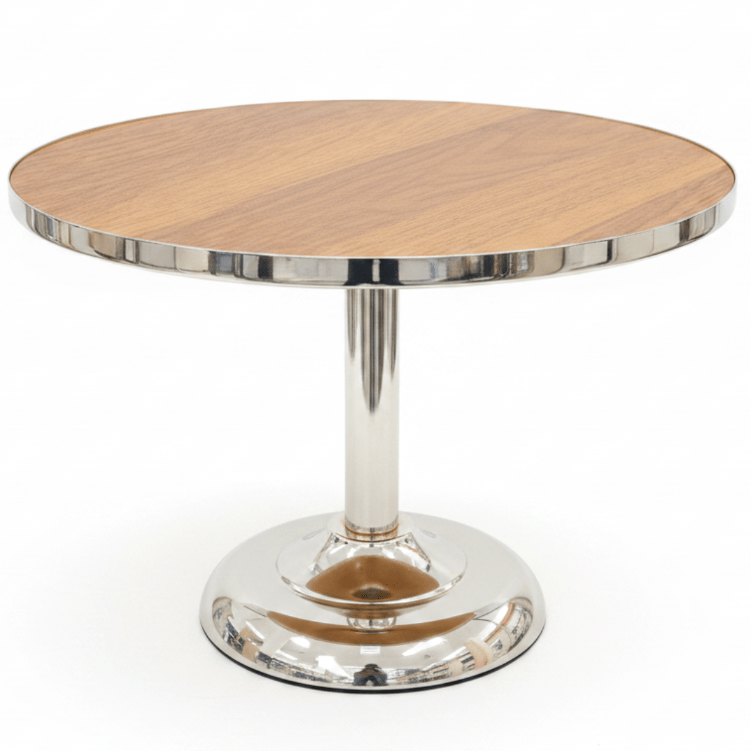 May Flower Round Cake Stand | Wood & Silver Stainless Steel |30×20cm - Al Kabayel Discount CentreMay Flower Round Cake Stand | Wood & Silver Stainless Steel |30×20cmServing TraysMAY FLOWERAl Kabayel Discount Centre