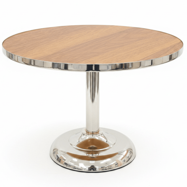 May Flower Round Cake Stand | Wood & Silver Stainless Steel |30×20cm - Al Kabayel Discount CentreMay Flower Round Cake Stand | Wood & Silver Stainless Steel |30×20cmServing TraysMAY FLOWERAl Kabayel Discount Centre
