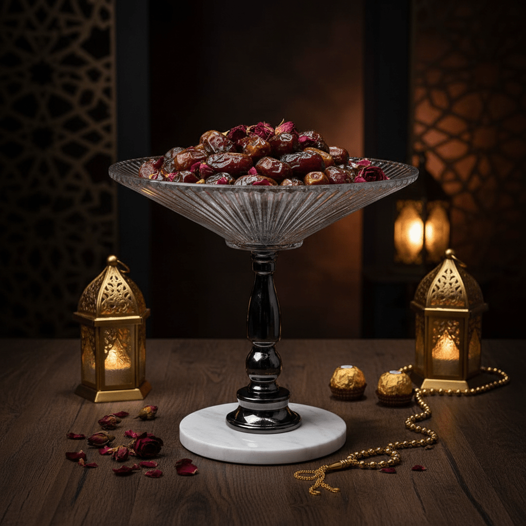 May Flower Round Glass Fruit Bowl with Marble Ceramic Base | 30×30 cm | Premium Home Centerpiece Description: - Al Kabayel Discount CentreMay Flower Round Glass Fruit Bowl with Marble Ceramic Base | 30×30 cm | Premium Home Centerpiece Description:BowlsMAY FLOWERAl Kabayel Discount Centre