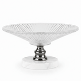 May Flower Round Glass Fruit Bowl with White Marble Base | 20×12 cm - Al Kabayel Discount CentreMay Flower Round Glass Fruit Bowl with White Marble Base | 20×12 cmBowlsMAY FLOWERAl Kabayel Discount Centre