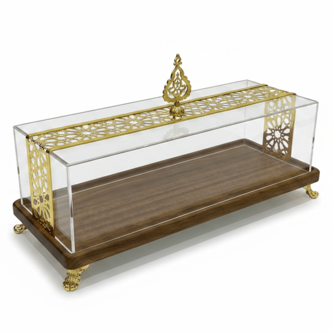 May Flower Slim Rectangular Wooden Serving Tray with Transparent Acrylic Lid – Modern Design – 40 × 14 × 14 cm - Al Kabayel Discount CentreMay Flower Slim Rectangular Wooden Serving Tray with Transparent Acrylic Lid – Modern Design – 40 × 14 × 14 cmServing TraysMAY FLOWERAl Kabayel Discount Centre