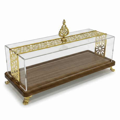 May Flower Slim Rectangular Wooden Serving Tray with Transparent Acrylic Lid – Modern Design – 40 × 14 × 14 cm - Al Kabayel Discount CentreMay Flower Slim Rectangular Wooden Serving Tray with Transparent Acrylic Lid – Modern Design – 40 × 14 × 14 cmServing TraysMAY FLOWERAl Kabayel Discount Centre