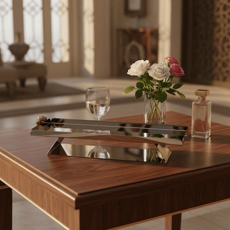 May Flower Stainless Steel Rectangle Silver Serving Tray | 50×15cm | - Al Kabayel Discount CentreMay Flower Stainless Steel Rectangle Silver Serving Tray | 50×15cm |Serving TraysMAY FLOWERAl Kabayel Discount Centre