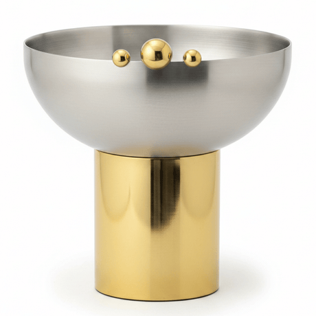 May Flower Stainless Steel Silver & Gold Candy Bowl – 25cm - Al Kabayel Discount CentreMay Flower Stainless Steel Silver & Gold Candy Bowl – 25cmBowlsMAY FLOWERAl Kabayel Discount Centre