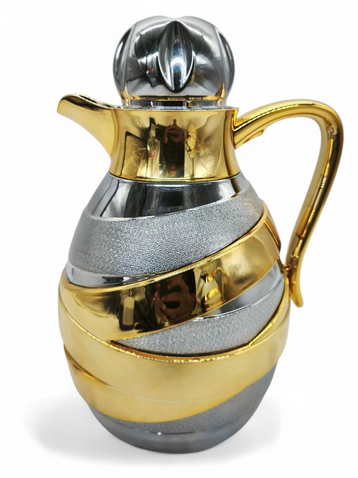 May Flower Vacuum Flask 1Ltr Silver&Gold - Al Kabayel Discount CentreMay Flower Vacuum Flask 1Ltr Silver&GoldThermosMAY FLOWERAl Kabayel Discount Centre