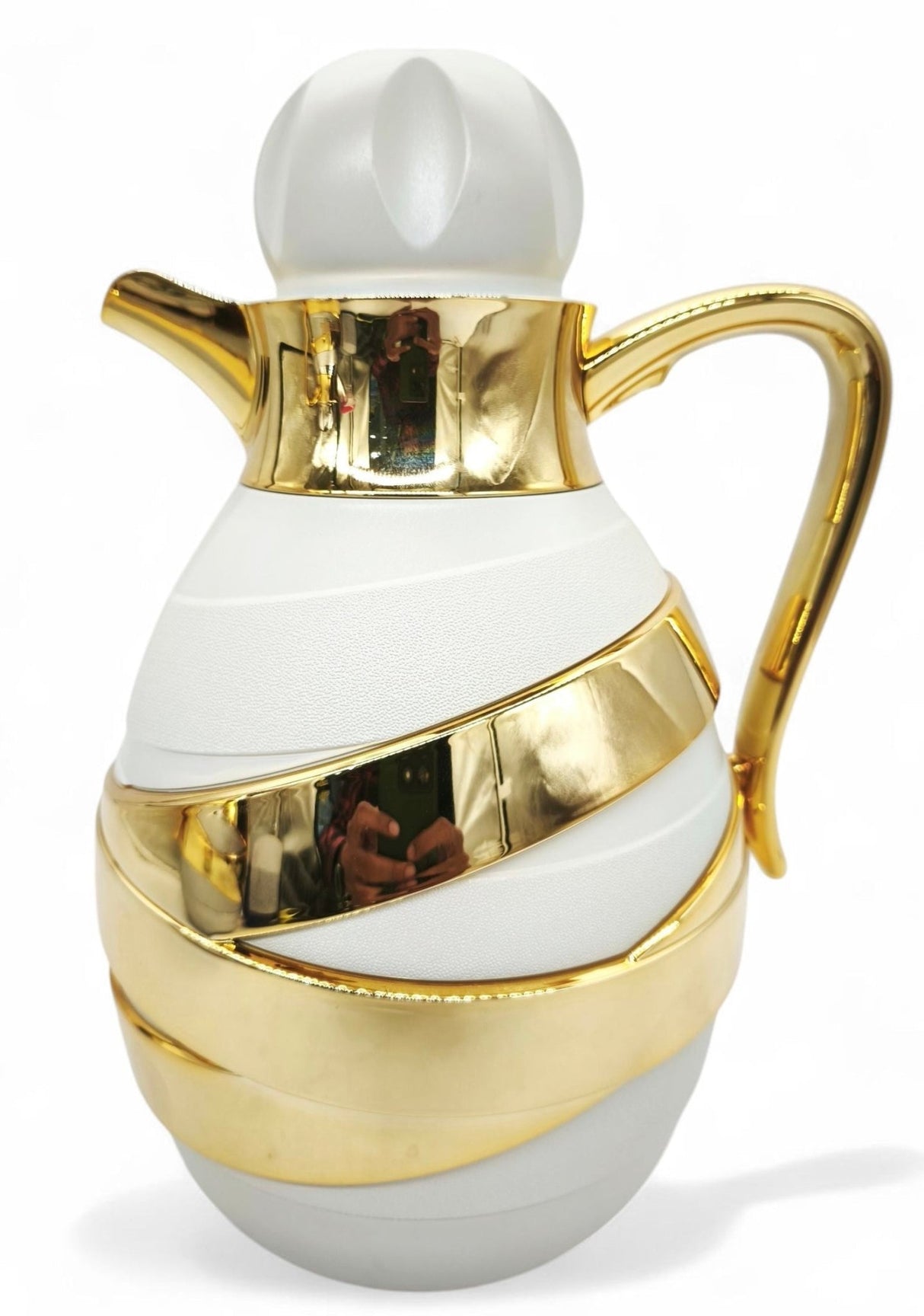 May Flower Vacuum Flask 1Ltr White&Gold - Al Kabayel Discount CentreMay Flower Vacuum Flask 1Ltr White&GoldThermosMAY FLOWERAl Kabayel Discount Centre