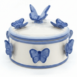 May Flower White Ceramic Candy Pot with Blue Butterfly Design Compact Storage Jar 15x8cm - Al Kabayel Discount CentreMay Flower White Ceramic Candy Pot with Blue Butterfly Design Compact Storage Jar 15x8cmJars & Food SaversMAY FLOWERAl Kabayel Discount Centre