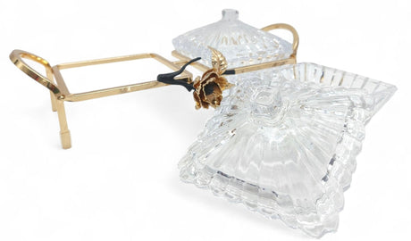 Mayflower 2Pcs Glass Candy Pot With Lid With Golden Stand - Al Kabayel Discount CentreMayflower 2Pcs Glass Candy Pot With Lid With Golden StandBowlsMAYFLOWERAl Kabayel Discount Centre