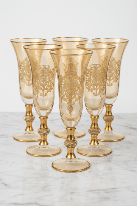 Mayflower 6-Piece Gold Stem Glass Set - 20×7 cm - Al Kabayel Discount CentreMayflower 6-Piece Gold Stem Glass Set - 20×7 cmDrinkware SetsMAYFLOWERAl Kabayel Discount Centre