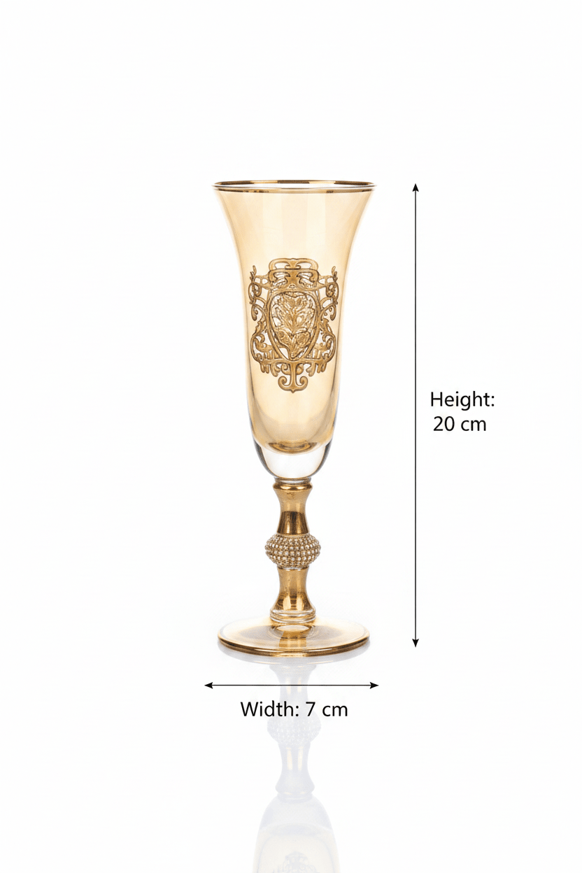 Mayflower 6-Piece Gold Stem Glass Set - 20×7 cm - Al Kabayel Discount CentreMayflower 6-Piece Gold Stem Glass Set - 20×7 cmDrinkware SetsMAYFLOWERAl Kabayel Discount Centre