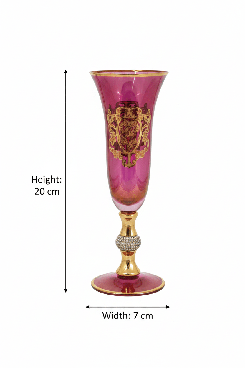 Mayflower 6-Piece Stem Glass Set - Ruby & Gold - 20×7 cm - Al Kabayel Discount CentreMayflower 6-Piece Stem Glass Set - Ruby & Gold - 20×7 cmDrinkware SetsMAYFLOWERAl Kabayel Discount Centre