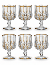 Mayflower 7 Pcs Crystal Glass Decanter Set – 1 Decanter & 6 Glasses - Gold Accent Diamond Cut - Al Kabayel Discount CentreMayflower 7 Pcs Crystal Glass Decanter Set – 1 Decanter & 6 Glasses - Gold Accent Diamond CutDrinkware SetsMAYFLOWERAl Kabayel Discount Centre