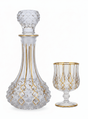 Mayflower 7 Pcs Crystal Glass Decanter Set – 1 Decanter & 6 Glasses - Gold Accent Diamond Cut - Al Kabayel Discount CentreMayflower 7 Pcs Crystal Glass Decanter Set – 1 Decanter & 6 Glasses - Gold Accent Diamond CutDrinkware SetsMAYFLOWERAl Kabayel Discount Centre
