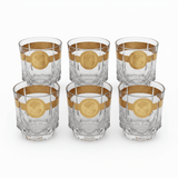 Mayflower 7-Piece Crystal Glass Decanter Set - 1 Decanter & 6 Glasses - Gold Medallion Edition - Al Kabayel Discount CentreMayflower 7-Piece Crystal Glass Decanter Set - 1 Decanter & 6 Glasses - Gold Medallion EditionDrinkware SetsMAYFLOWERAl Kabayel Discount Centre