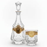 Mayflower 7-Piece Crystal Glass Decanter Set - 1 Decanter & 6 Glasses - Gold Medallion Edition - Al Kabayel Discount CentreMayflower 7-Piece Crystal Glass Decanter Set - 1 Decanter & 6 Glasses - Gold Medallion EditionDrinkware SetsMAYFLOWERAl Kabayel Discount Centre
