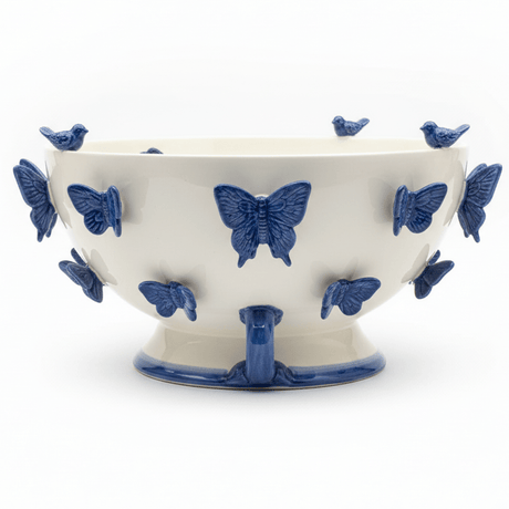 MayFlower Butterfly Bloom White Ceramic Fruit Bowl with Blue Butterfly Design Elegant Serving Bowl 30×21×15cm - Al Kabayel Discount CentreMayFlower Butterfly Bloom White Ceramic Fruit Bowl with Blue Butterfly Design Elegant Serving Bowl 30×21×15cmBowlsMAYFLOWERAl Kabayel Discount Centre