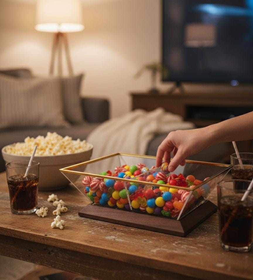 Mayflower Duo Section Acrylic Candy Case with Wooden Base – 26×17 cm - Al Kabayel Discount CentreMayflower Duo Section Acrylic Candy Case with Wooden Base – 26×17 cmJars & Food SaversMAYFLOWERAl Kabayel Discount Centre