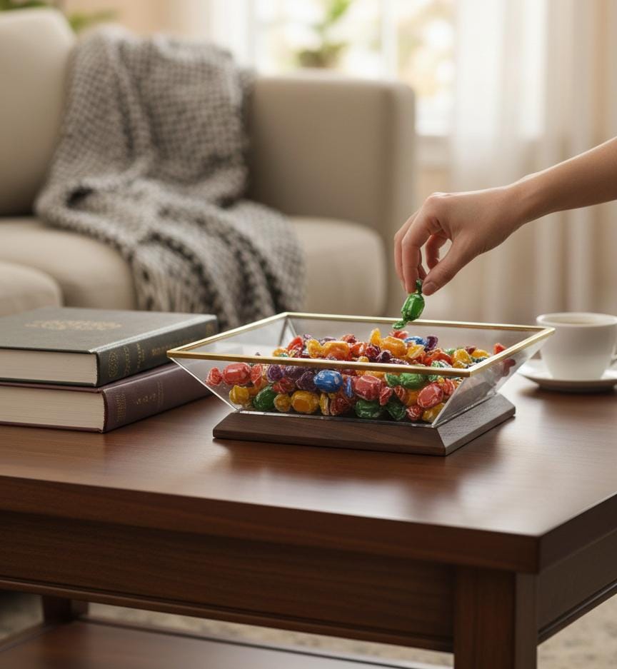 Mayflower Elegant Acrylic Candy Box with Wooden Base – 26×17 cm - Al Kabayel Discount CentreMayflower Elegant Acrylic Candy Box with Wooden Base – 26×17 cmJars & Food SaversMAYFLOWERAl Kabayel Discount Centre