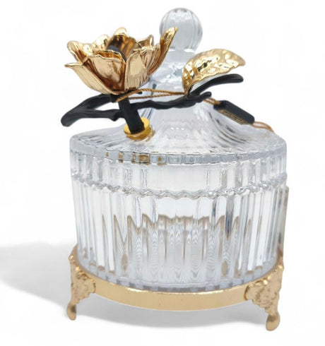 Mayflower Glass Candy Pot With Metal Holder - Al Kabayel Discount CentreMayflower Glass Candy Pot With Metal HolderBowlsMAYFLOWERAl Kabayel Discount Centre