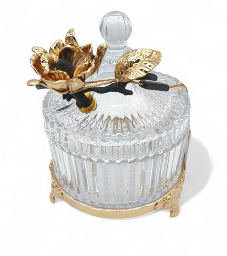 Mayflower Glass Candy Pot With Metal Holder - Al Kabayel Discount CentreMayflower Glass Candy Pot With Metal HolderBowlsMAYFLOWERAl Kabayel Discount Centre
