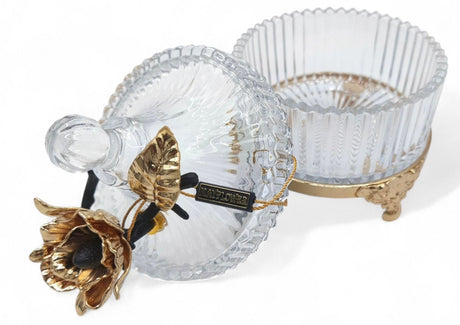 Mayflower Glass Candy Pot With Metal Holder - Al Kabayel Discount CentreMayflower Glass Candy Pot With Metal HolderBowlsMAYFLOWERAl Kabayel Discount Centre