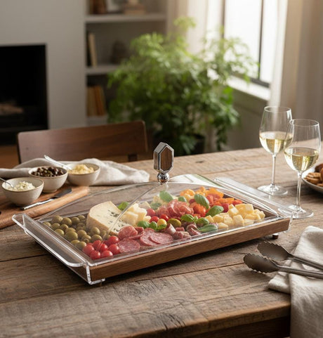 Mayflower Grand Wooden Serving Tray with Acrylic Lid Cover – 54×33 cm - Al Kabayel Discount CentreMayflower Grand Wooden Serving Tray with Acrylic Lid Cover – 54×33 cmServing TraysMAYFLOWERAl Kabayel Discount Centre