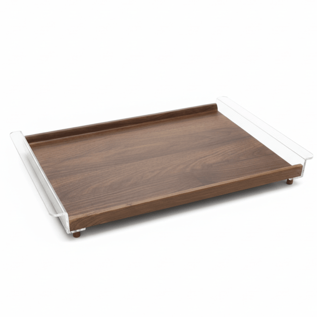 Mayflower Luxe Wooden Serving Tray with Acrylic Handle – 54×33 cm - Al Kabayel Discount CentreMayflower Luxe Wooden Serving Tray with Acrylic Handle – 54×33 cmServing TraysMAYFLOWERAl Kabayel Discount Centre