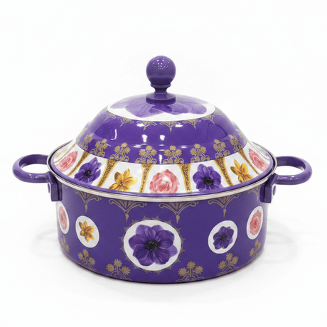 Mayflower Medium Size Stainless Steel Hotpot with Decorative Purple Flower Pattern Practical and Stylish 2500 ml - Al Kabayel Discount CentreMayflower Medium Size Stainless Steel Hotpot with Decorative Purple Flower Pattern Practical and Stylish 2500 mlCasserolesMAYFLOWERAl Kabayel Discount Centre