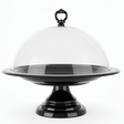 MayFlower NoirDome Tinted Black Footed Metal Round Cake Stand with Acrylic Dome Cover Display Plate 36cm - Al Kabayel Discount CentreMayFlower NoirDome Tinted Black Footed Metal Round Cake Stand with Acrylic Dome Cover Display Plate 36cmServing TraysMAYFLOWERAl Kabayel Discount Centre